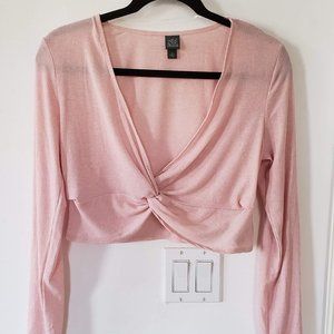 Wild Fable pink cropped long sleeve M